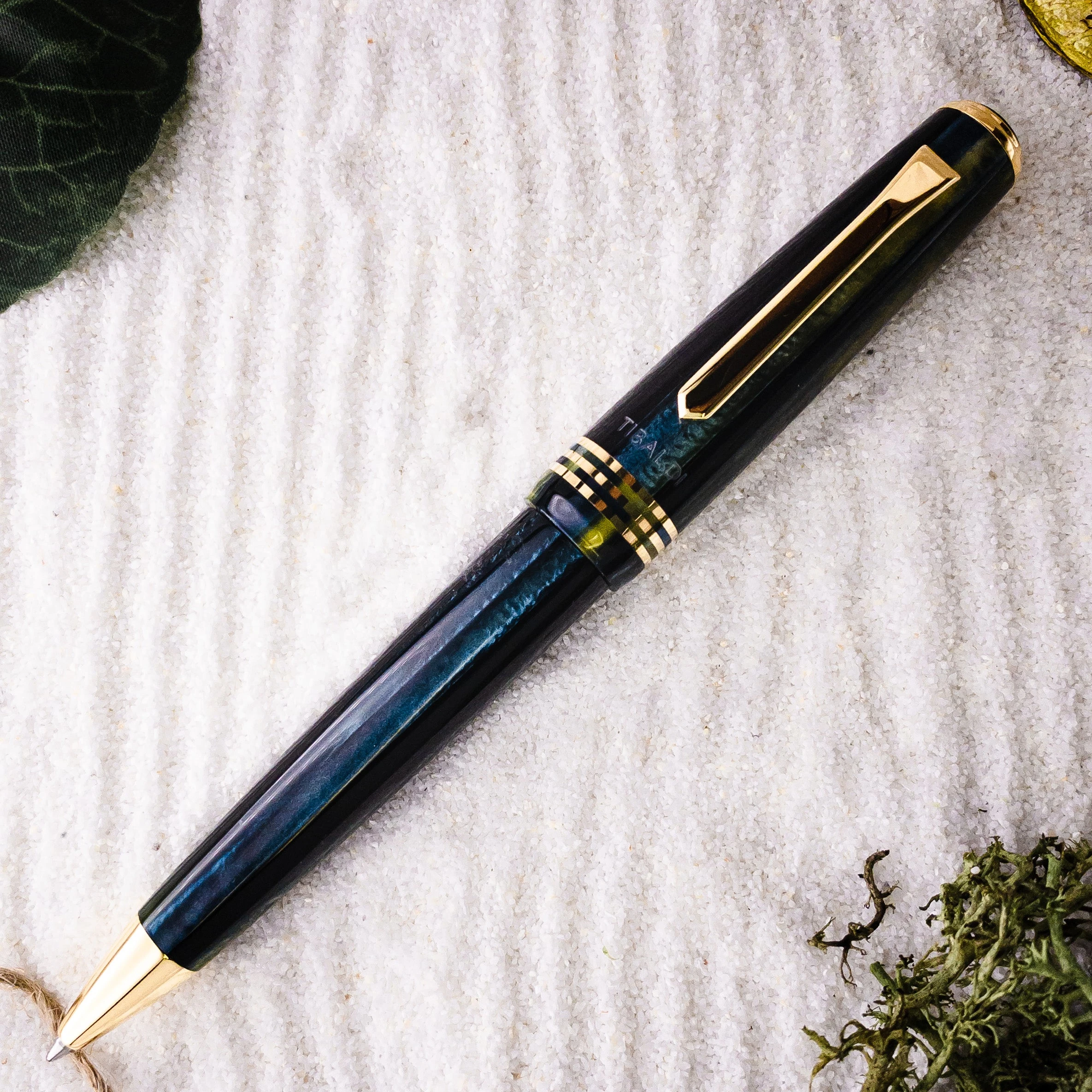 Tibaldi N60 Retro Zest Ballpoint Pen, Gold Trim 3 Tibaldi N60 Retro Zest Ballpoint Pen, Gold Trim