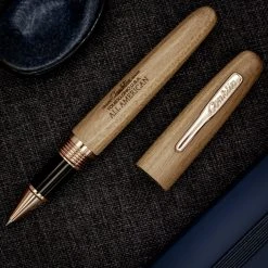 Conklin All American Pau-Preto Limited Edition Rollerball Pen, Rose Gold Trim -Monteverde Shop 1pgold3 scaled