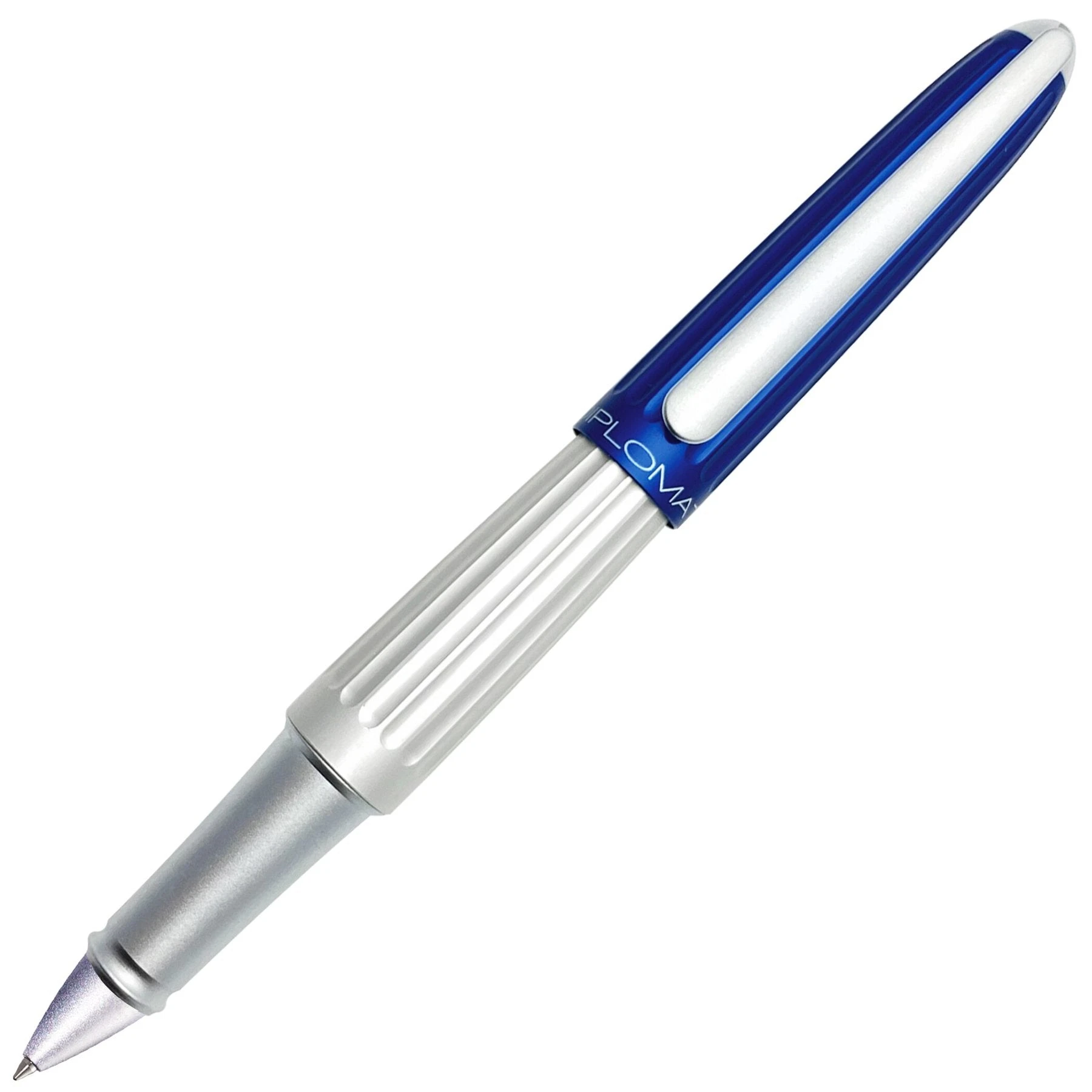 Diplomat Aero Silver Blue Rollerball Pen 3 Diplomat Aero Silver Blue Rollerball Pen