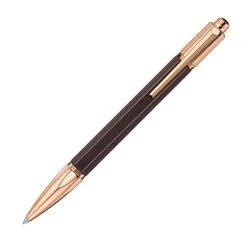 Caran D'Ache Varius Ballpoint Pen, Ebony Wood & Rose Gold, #4480.142