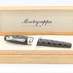 Montegrappa Fortuna Ruble Rollerball Pen, Black & Gold, Swarovski Crystals -Monteverde Shop 611Zw723RwL