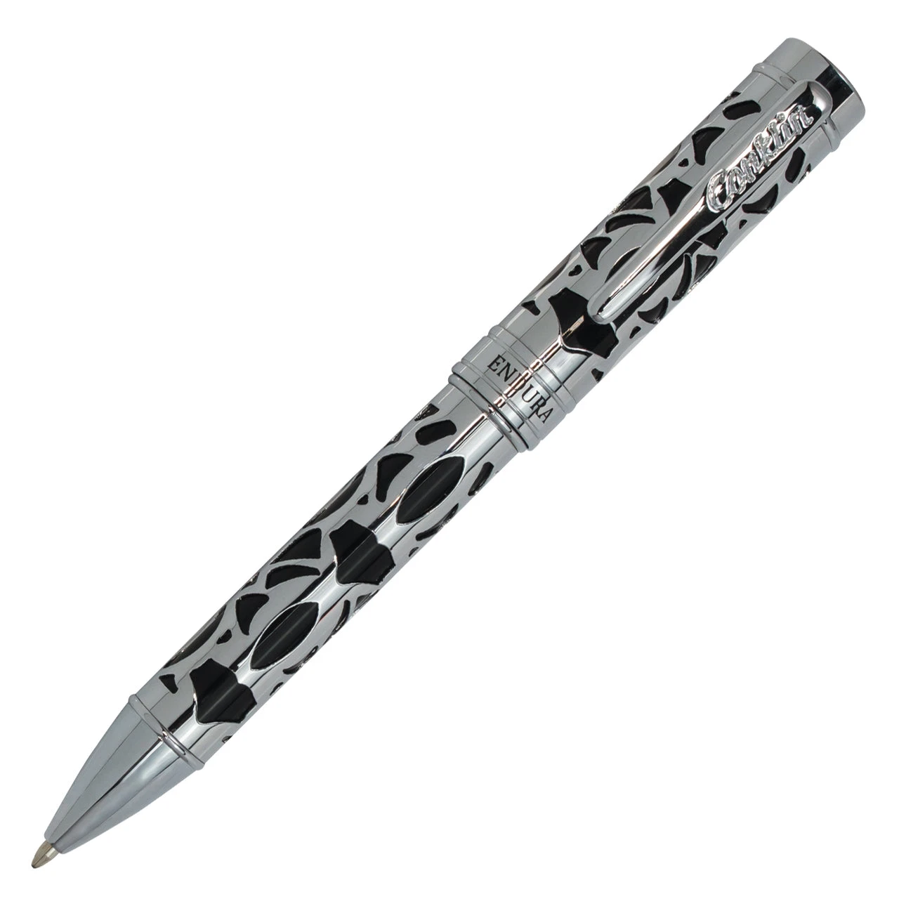 Conklin Endura Deco Crest Ballpoint Pen, Black & Chrome 3 Conklin Endura Deco Crest Ballpoint Pen, Black & Chrome