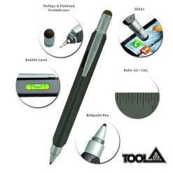 Monteverde Tool 60 Ballpoint Pen & Stylus, Platinum Grey -Monteverde Shop 811xNPpM gL. SL1500 35cdccc4 248a 419e 94fa e4aae4c50b52