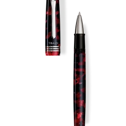 Tibaldi N60 Ruby Red Resin Rollerball Pen, Palladium Trim