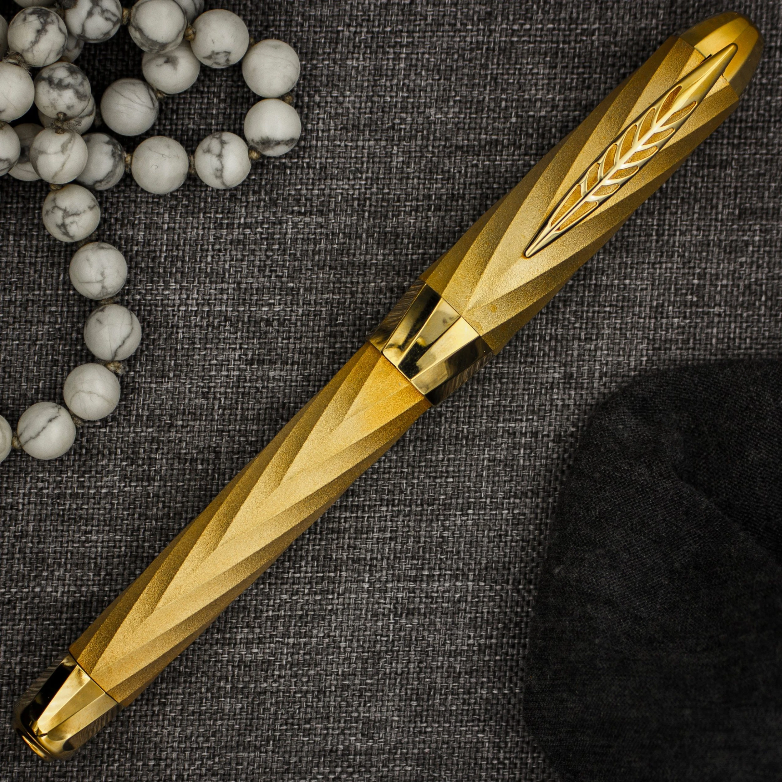 Pineider Matrix Jewelers Limited Edition Sterling Silver Rollerball Pen, Yellow Gold Plated 4 Pineider Matrix Jewelers Limited Edition Sterling Silver Rollerball Pen, Yellow Gold Plated - Image 2