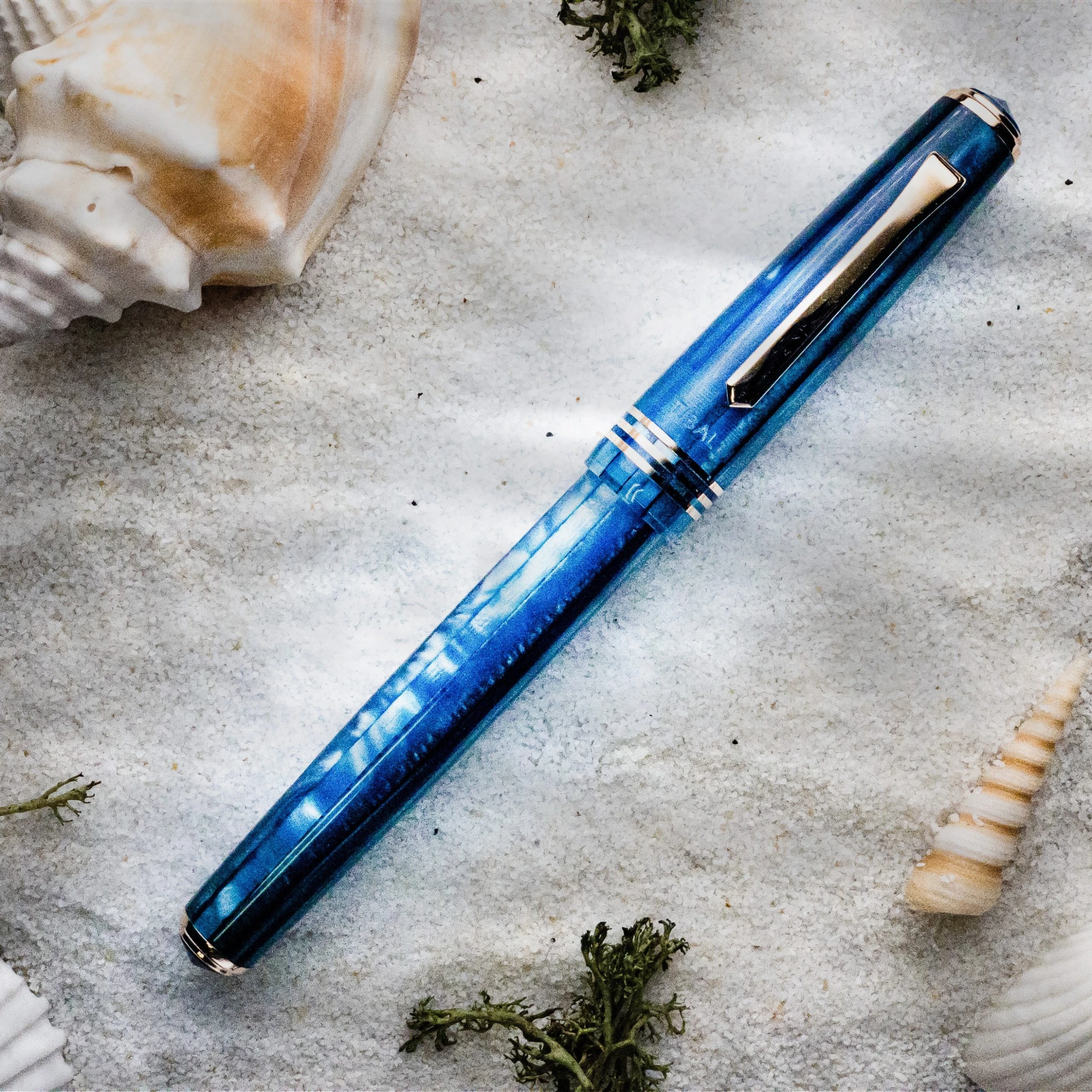 Tibaldi N60 Limited Edition Rollerball Pen, Bora Bora, Rose Gold Trim 4 Tibaldi N60 Limited Edition Rollerball Pen, Bora Bora, Rose Gold Trim - Image 2