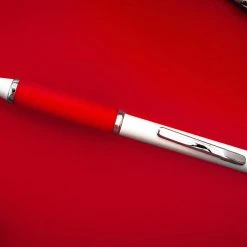 Pen Savings Executive Metal Ballpoint Pen, Pearl White & Red -Monteverde Shop redwhite scaled