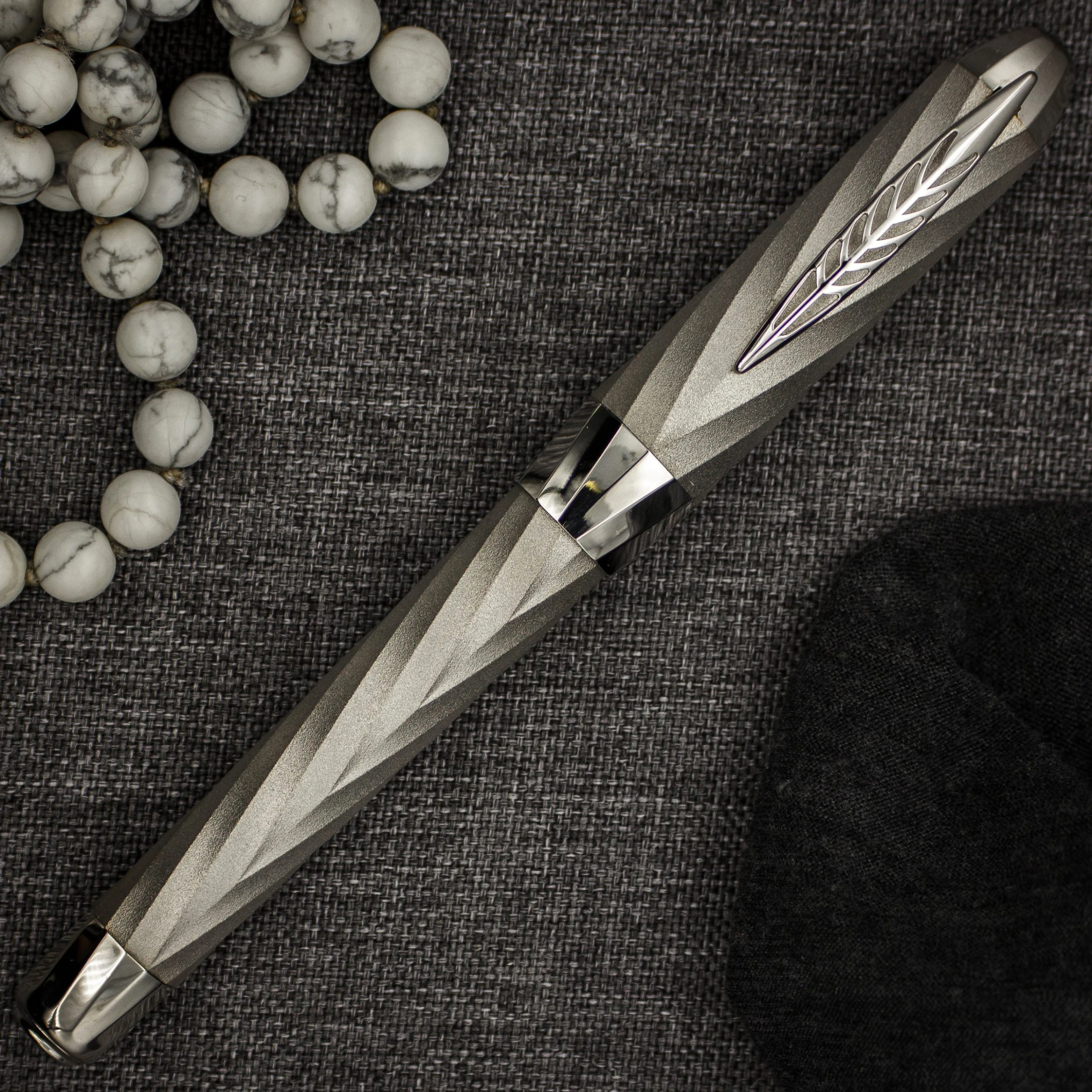 Pineider Jewelers Matrix Limited Edition Sterling Silver Rollerball Pen, Palladium Plated 4 Pineider Jewelers Matrix Limited Edition Sterling Silver Rollerball Pen, Palladium Plated - Image 2